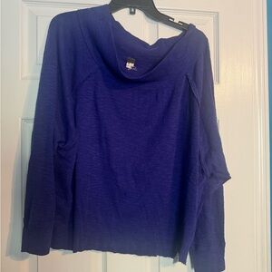We The Free Cowl Neck Sweater in Deep Blue